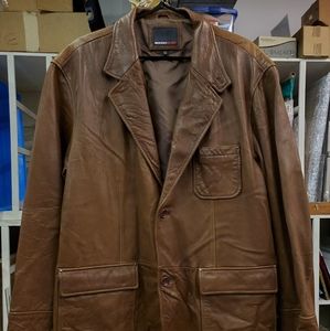 Murano Sport Brown Leather Jacket Mint Condition